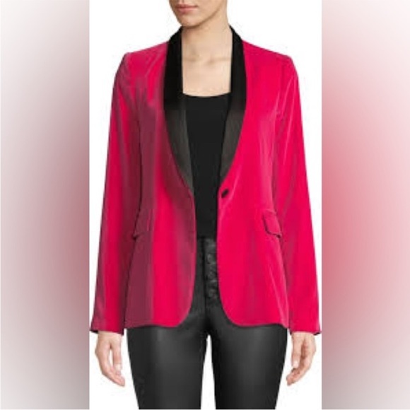 Alice + Olivia Fuchsia Pink Velvet blazer - Picture 2 of 10
